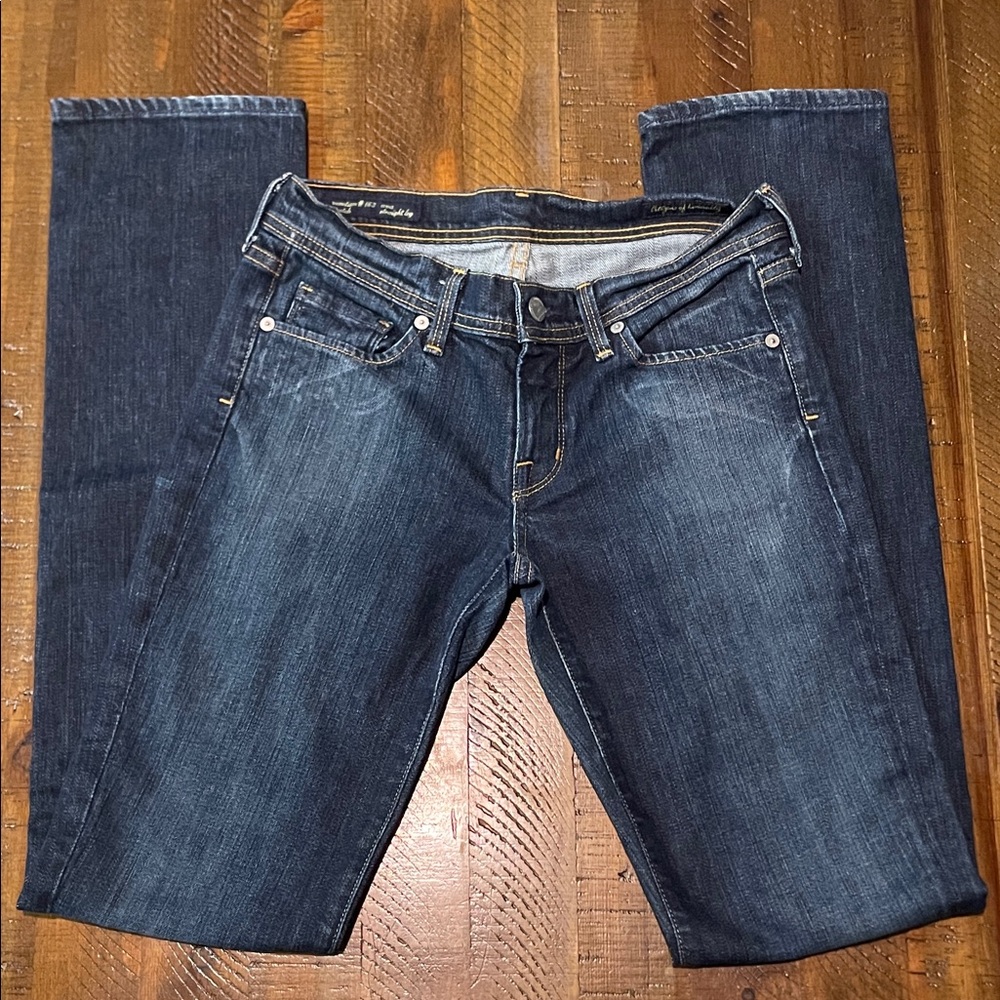 Citizens Of Humanity Dark Blue Straight Leg Jeans